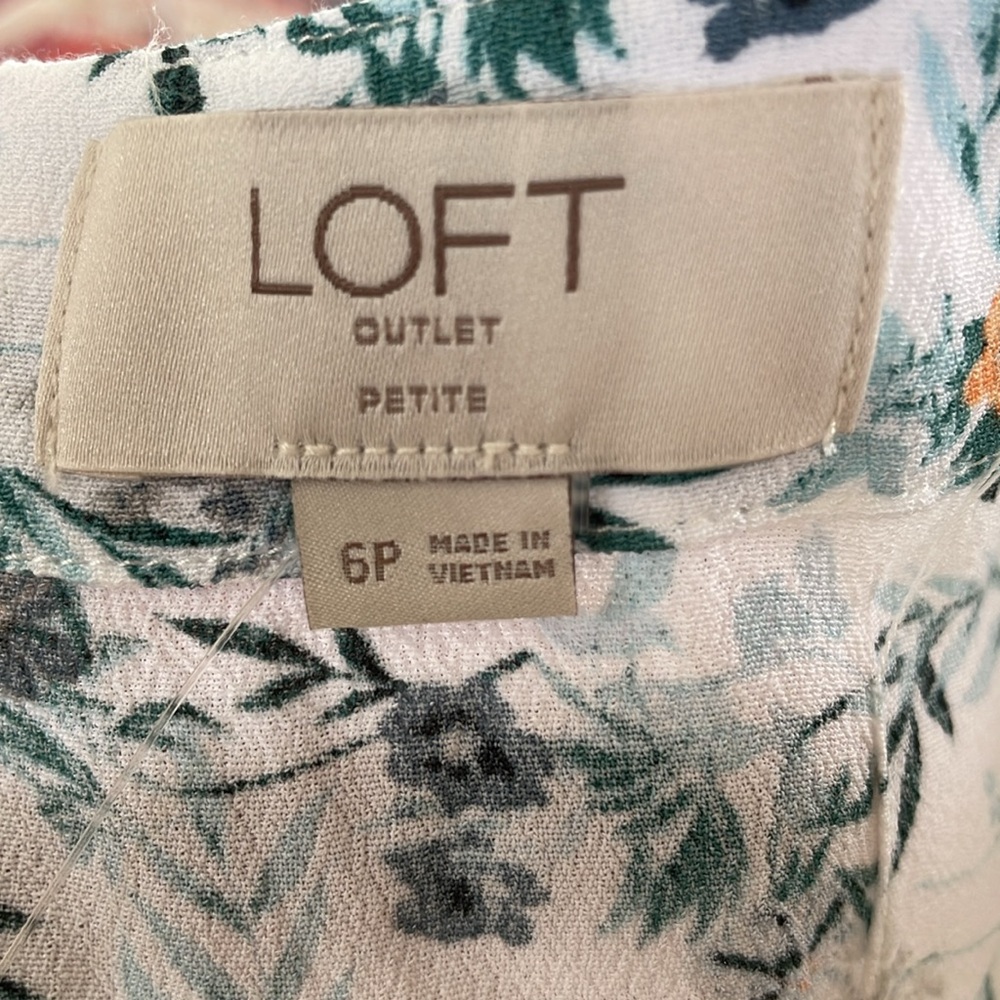 LOFT Floral Print Women's Midi Dress - Picture 3 of 8